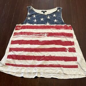 Women's Chaps American Flag Fourth Of July Tank Top Large